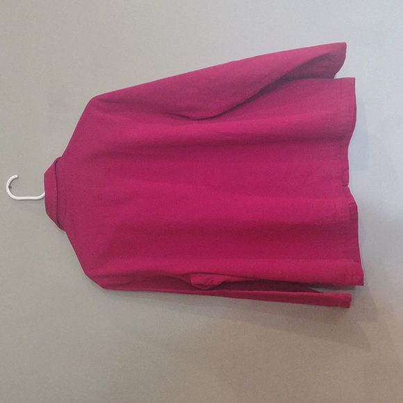 Lands' End Women's Regular Large Red Denim Utility Jacket with Structured Design - Picture 5 of 6